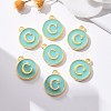 Golden Plated Alloy Enamel Charms ENAM-S118-05C-5