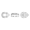 Preciosa® MAXIMA Crystal Sew-On Cups X-PRC-SD14-00030-G-6