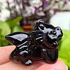 Natural Obsidian Carved Figurines Statues for Home Desktop Decoration PW-WG05555-01-1