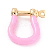 Brass Enamel D-Ring Anchor Shackle Clasps KK-P201-01G-F-1