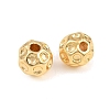 Brass Textured Spacer Beads KK-CBABC34-05G-2