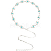 1Pc Alloy with Resin Imitation Turquoise Oval Link Chain Belts AJEW-CY0001-79B-6