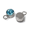 12Pcs Birthstone 304 Stainless Steel Charms STAS-H247-01P-2