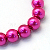 Baking Paint Pearlized Glass Pearl Round Bead Strands X-HY-Q003-10mm-17-2
