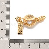 Brass Micro Pave Clear Cubic Zirconia Fold Over Clasps KK-U037-24G-03-3