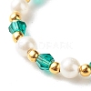 Imitate Austrian Crystal Bicone Glass Beaded Finger Rings RJEW-TA00003-02-3