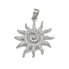 Brass Micro Pave Cubic Zirconia Pendants KK-K303-01P-1