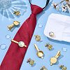 DIY Brass Cufflinks & Tie Clip Making Kits DIY-PH0035-72B-4