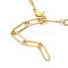 Alloy Butterlfy Charm 304 Stainless Steel Paperclip Chain Satellite Chain Anklets for Women AJEW-AN00755-5
