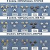 600Pcs 12 Style Multi-Petal Iron Bead Caps IFIN-FH0001-58-5