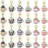 24Pcs 6 Styles Printed Alloy Enamel Pendant Decorations HJEW-YW00247-2