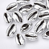 UV Plated Natural Cowrie Shell Beads X-SHEL-S266-06B-1