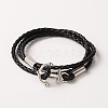 3-Loop Imitation Leather Wrap Bracelets BJEW-J114-01-2