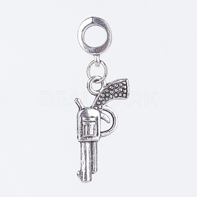 Tibetan Style Alloy European Dangle Charms X-PALLOY-JF00344-01-1