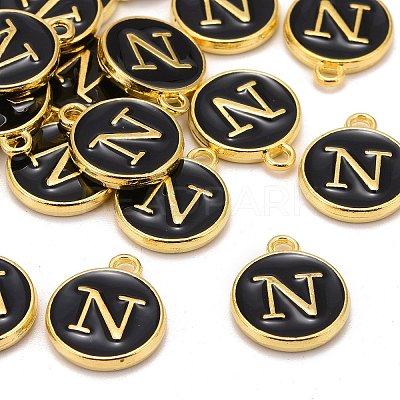 Golden Plated Alloy Charms LS-X-ENAM-S118-02N-1