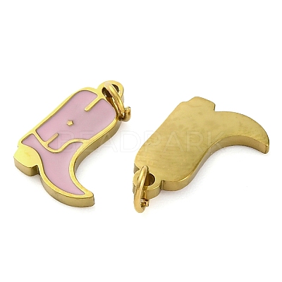 Ion Plating(IP) 304 Stainless Steel Enamel Charms X-STAS-Z104-05G-1