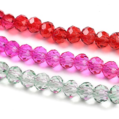 Transparent Painted Glass Beads Strands X1-DGLA-A034-T4mm-A24-1