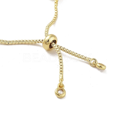 Adjustable Brass Round Beaded Slider Bracelets BJEW-D039-31D-G-1
