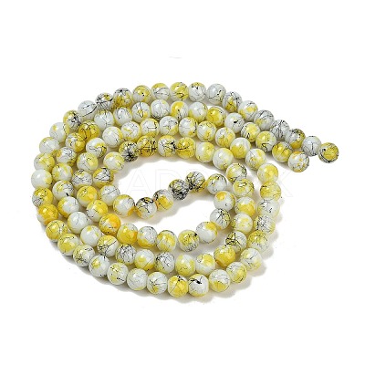 Drawbench & Baking Paint Glass Beads Strands GLAA-S176-03-1