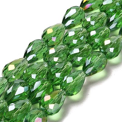 Electroplate Glass Beads Strands LS-EGLA-D015-12x8mm-19-1