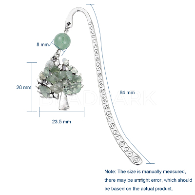 Tibetan Style Alloy Bookmarks AJEW-JK00158-04-1