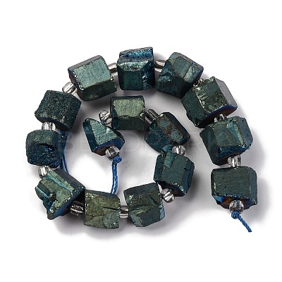 Electroplated Natural Quartz Beads Strands G-G767-02-17-1