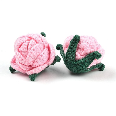 Cotton Knitting Artificial Flower DIY-P082-01C-1