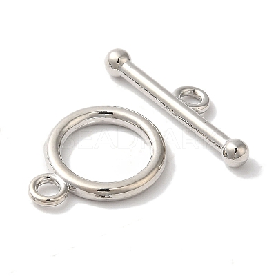 Rack Plating Brass Toggle Clasps KK-A225-06P-1