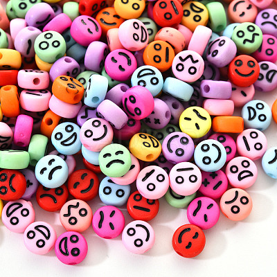 Opaque Acrylic Beads MACR-YW0001-22C-1