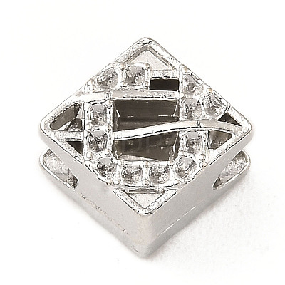 Alloy European Bead Rhinestone Settings FIND-E041-20P-1
