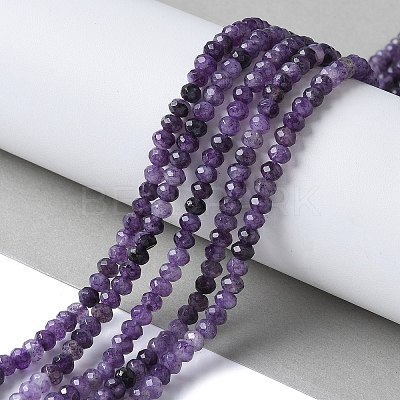 Dyed Natural Malaysia Jade Rondelle Beads Strands G-E316-2x4mm-65-1