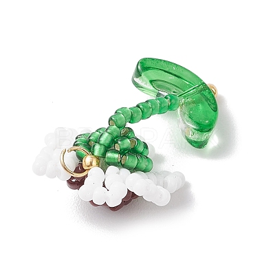 Seed Glass Beaded Pendants PALLOY-MZ00875-04-1