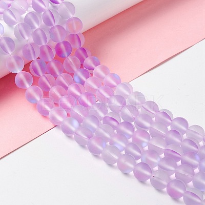 Synthetic Moonstone Beads Strands G-E573-01C-03-1