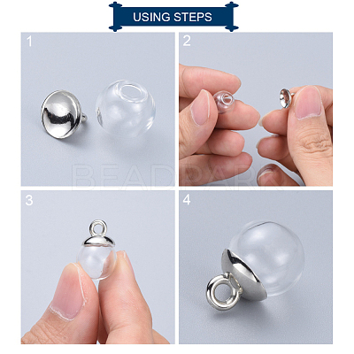 202 Stainless Steel Bead Cap Pendant Bails STAS-L198-05B-1