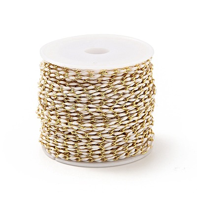 Brass Enamel Curb Chains CHC-C003-13G-02-1