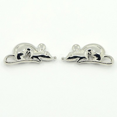 Alloy Animal Mouse Rat Charms Pendants PALLOY-M031-08-1