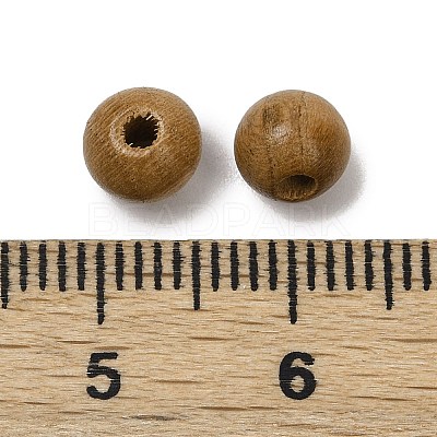 Natural Wood Beads WOOD-C019-6mm-01-1