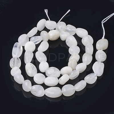 Natural Rainbow Moonstone Beads Strands G-Q961-27-1
