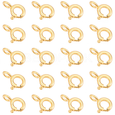 20Pcs Brass Spring Ring Clasps KK-BBC0025-77-1