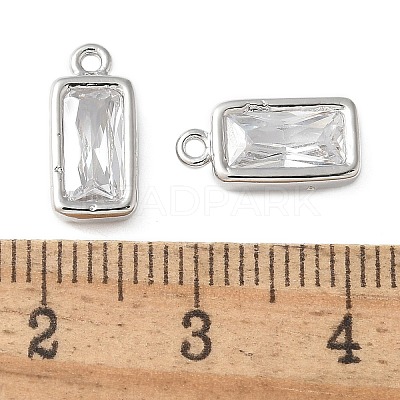 Brass Micro Pave Cubic Zirconia Pendants KK-P290-29P-1