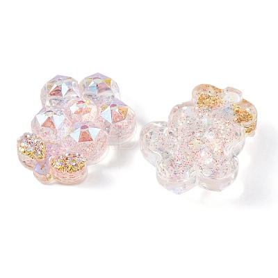 Transparent Epoxy Resin Flower Decoden Cabochons CRES-M034-06C-1