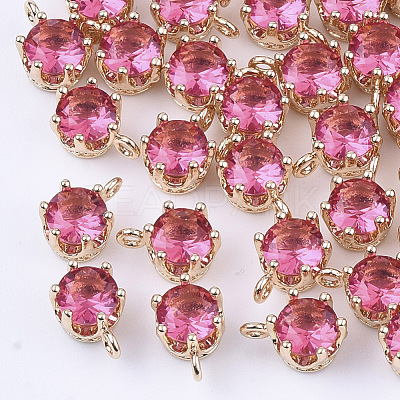 Transparent Glass Charms GLAA-T007-17D-1