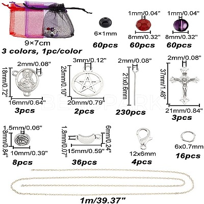 DIY Catholic Rosary Beads Necklace Making Kits DIY-AR0002-65-1