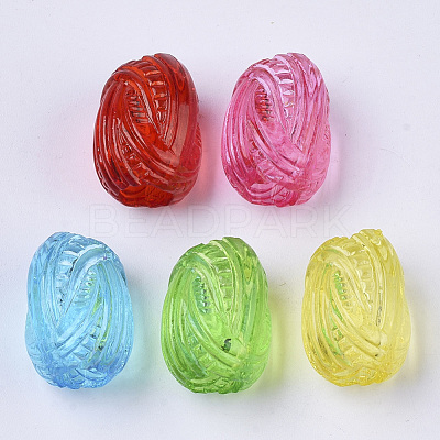 Transparent Acrylic European Beads X-TACR-T015-027-1