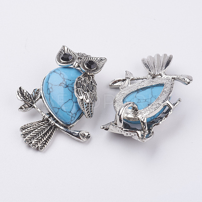 Synthetic Turquoise Pendants G-E442-01T-1