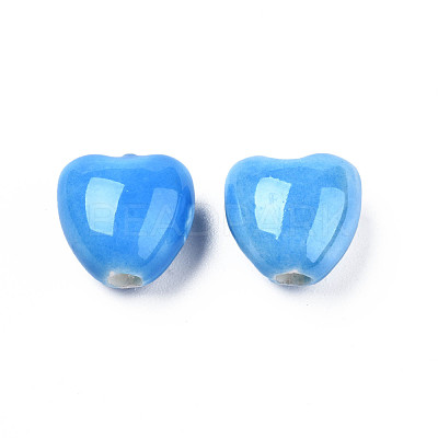 Glazed Porcelain Beads X-PORC-T007-21-1