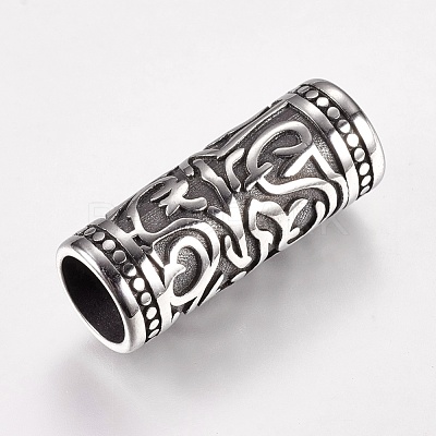 304 Stainless Steel Tube Beads STAS-I070-17AS-1