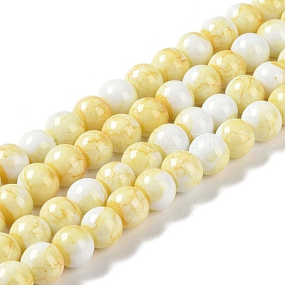 Baking Paint Glass Bead Strands GLAA-H031-01C-03-1