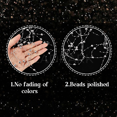 1Pc Plastic Pearl Round Beaded Trim OCOR-GF0004-43A-1