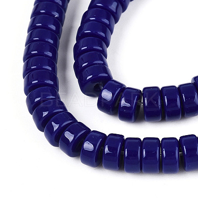 Opaque Solid Color Glass Beads Strands X-GLAA-N026-3x6mm-09-1
